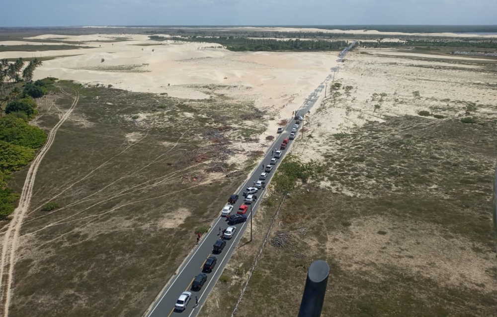 Dunas bloqueiam rodovia PI 116