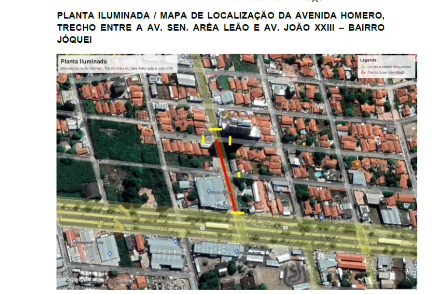 Trecho da Avenida Homero Castelo Branco é completamente interditado