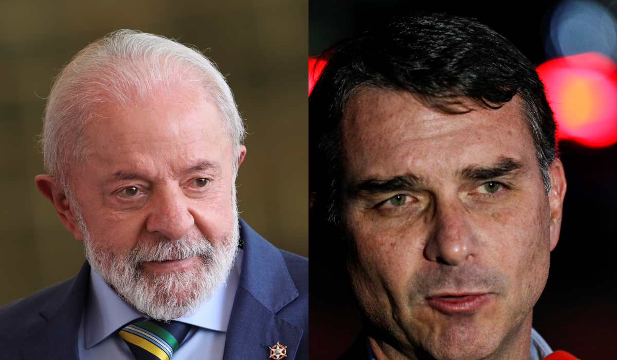 Lula e Flávio Bolsonaro
