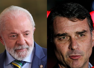 Lula e Flávio Bolsonaro