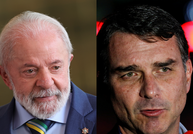 Lula e Flávio Bolsonaro
