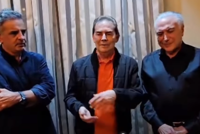 Aécio Neves, Paulinho da Força e Michel Temer