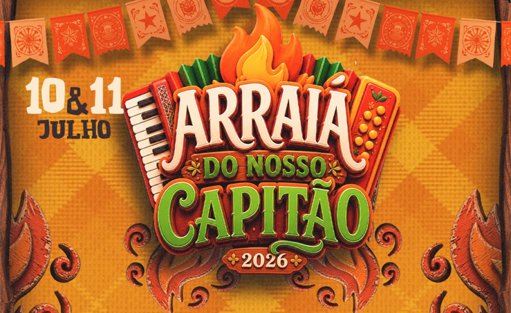Arraiá do Nosso Capitão 2026 começa nesta sexta-feira