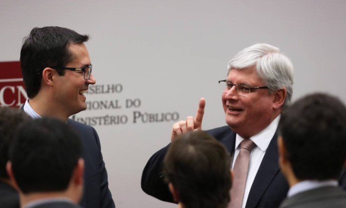 Procurador Deltan Dallagnol com o procurador-geral da República, Rodrigo Janot