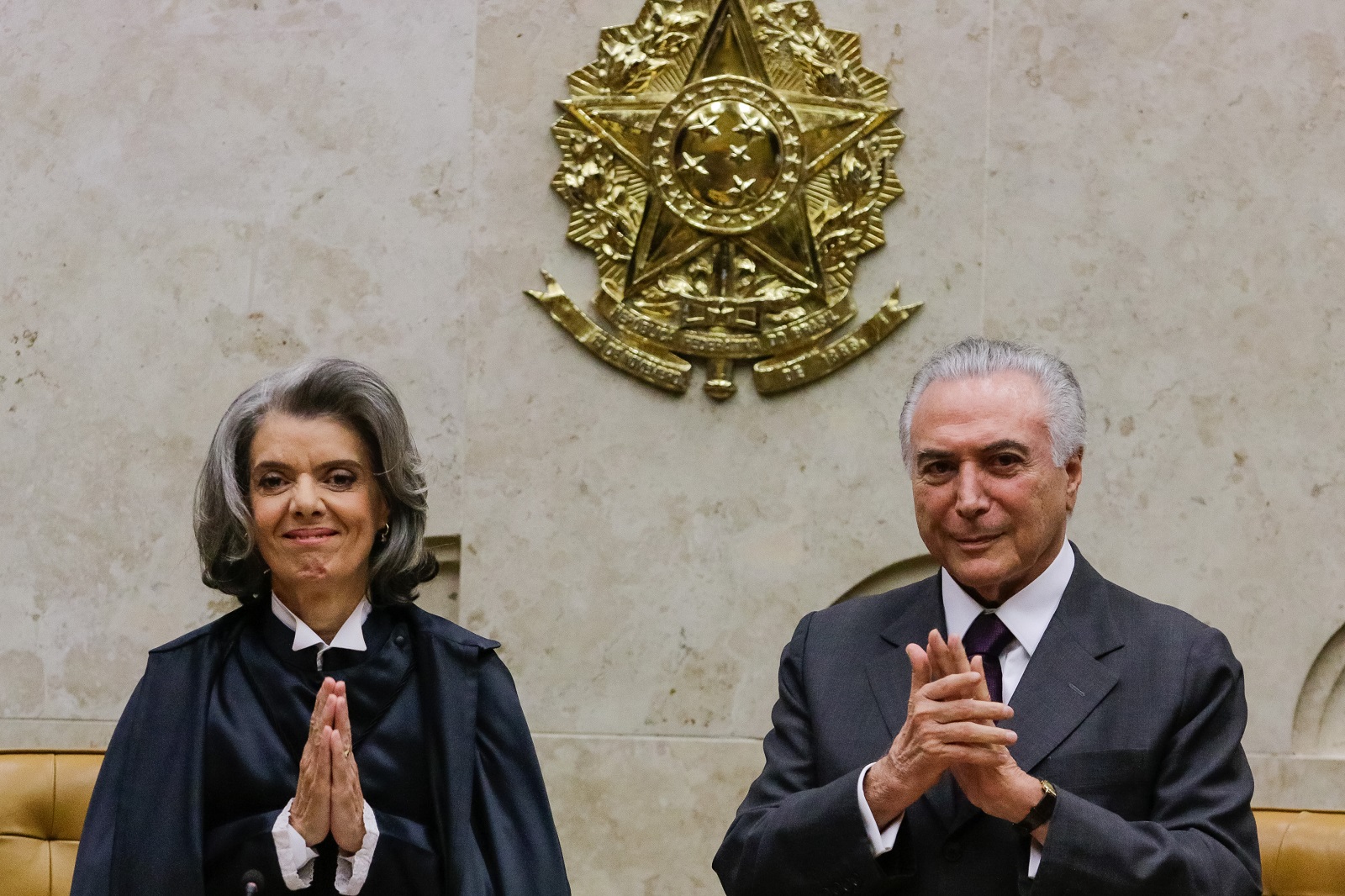 Cármen Lúcia e Michel Temer