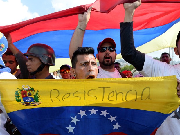 Protesto contra Nicolás Maduro