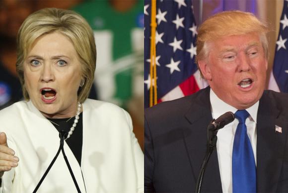 Hillary Clinton e Donald Trump 