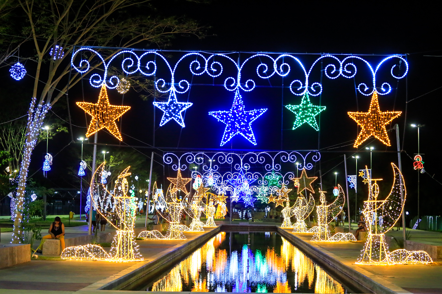 Decoração de natal do parque da cidadania