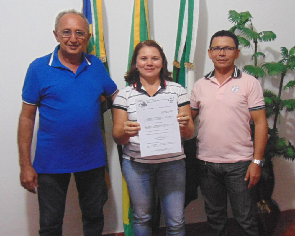 Prefeito Antônio de Lú, Alcirene Lura e o vice-prefeito Nonato Mesquita