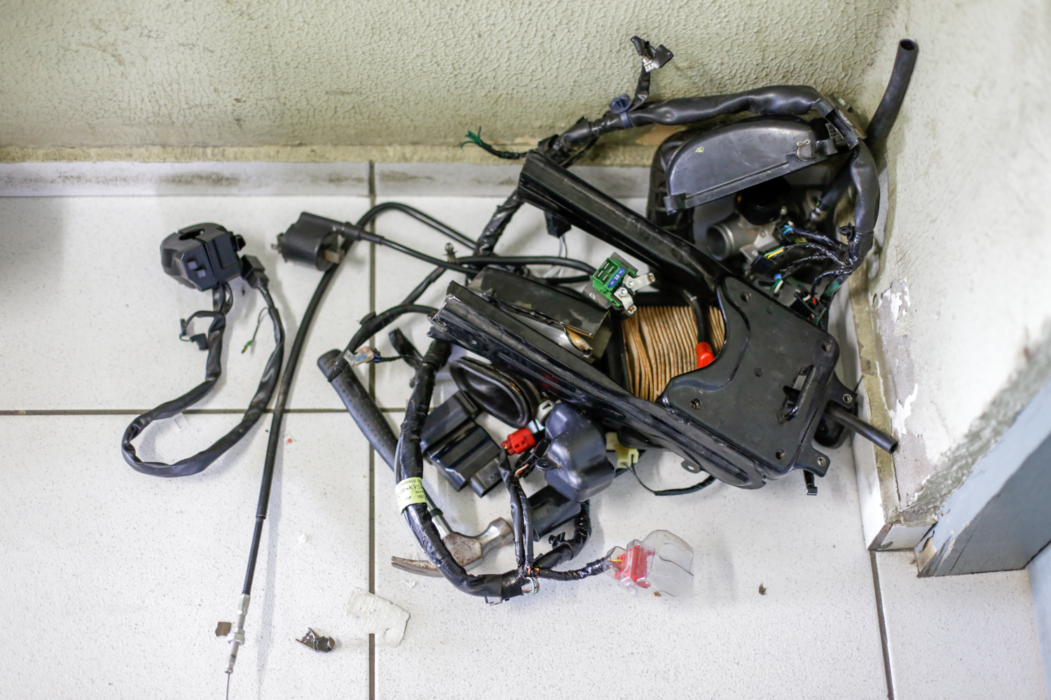 Peças de motos encontradas 
