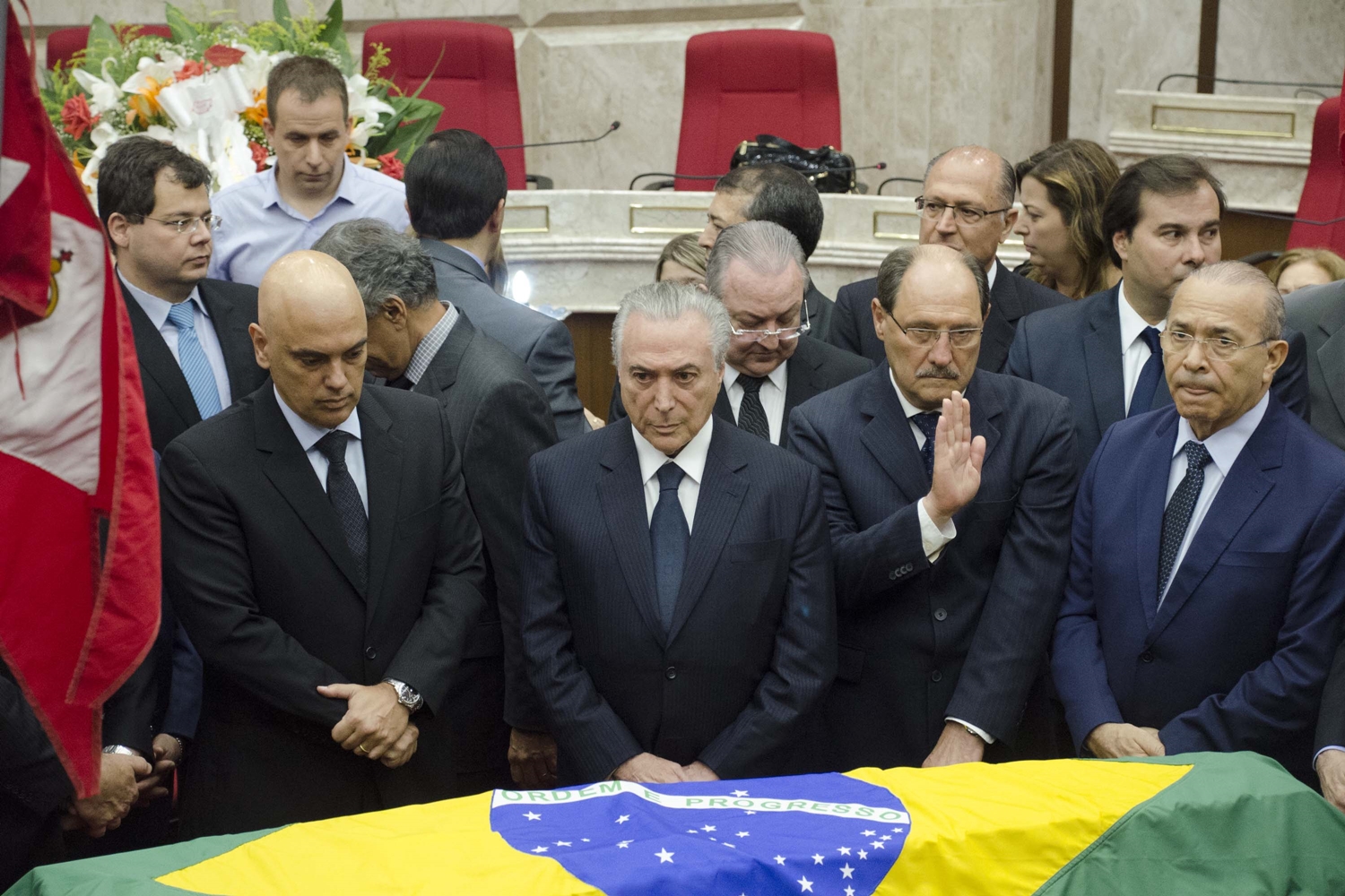 Temer no velório de Teori Zavascki