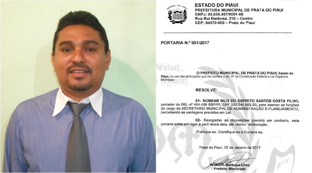 Prefeito Negum Barbosa e a nomeação 