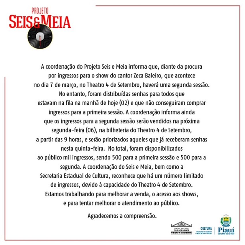 Nota da Secult