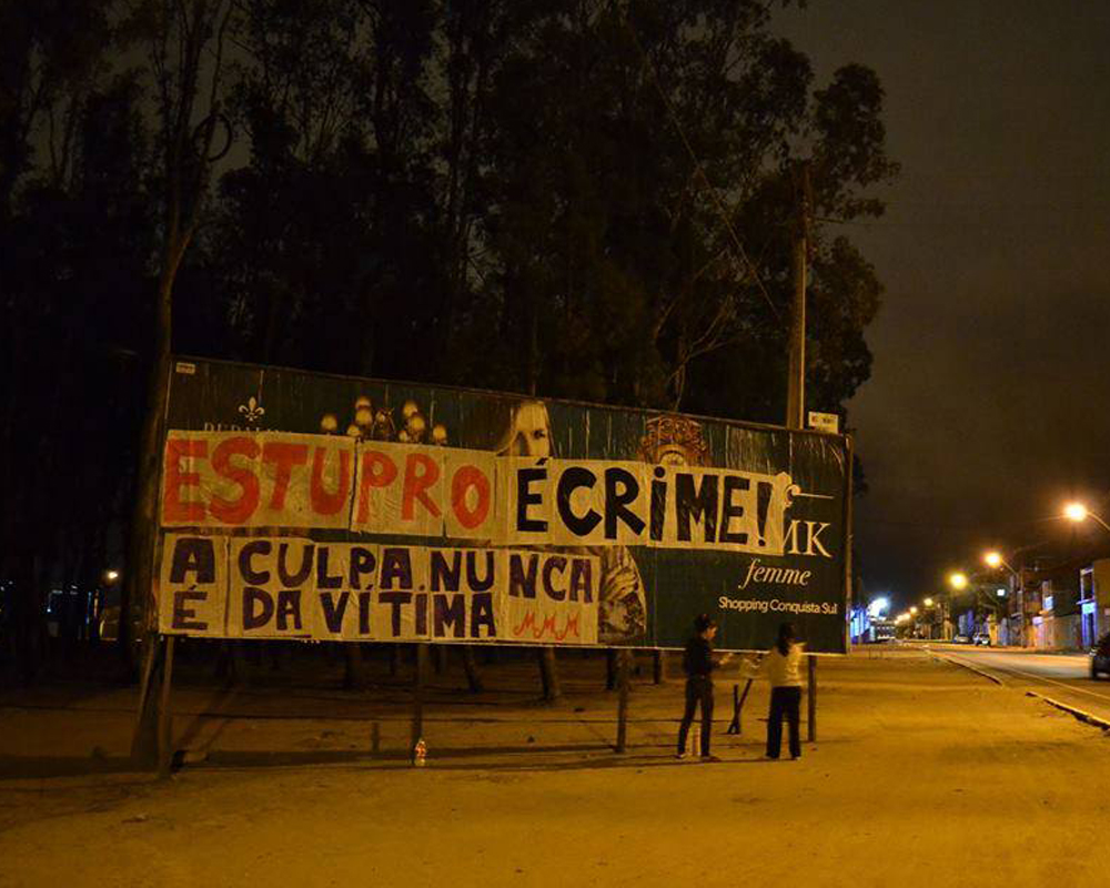 Cartaz contra o estupro