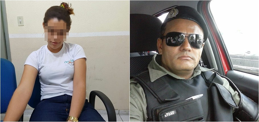 Adolescente apreendida e o cabo Valdir 