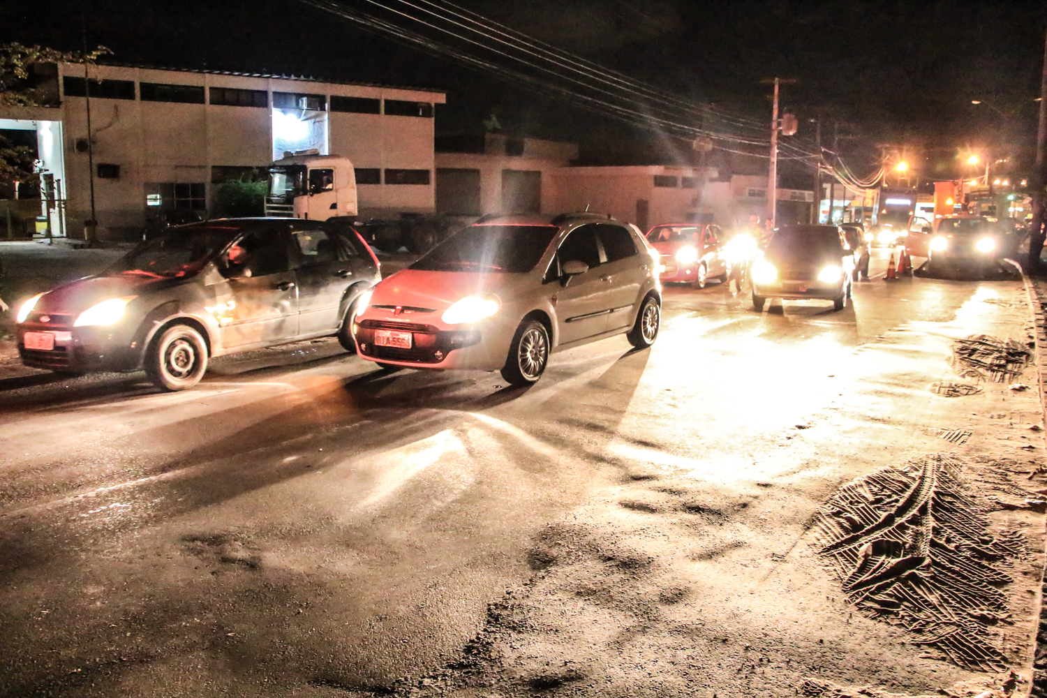 Transito ficou lento 