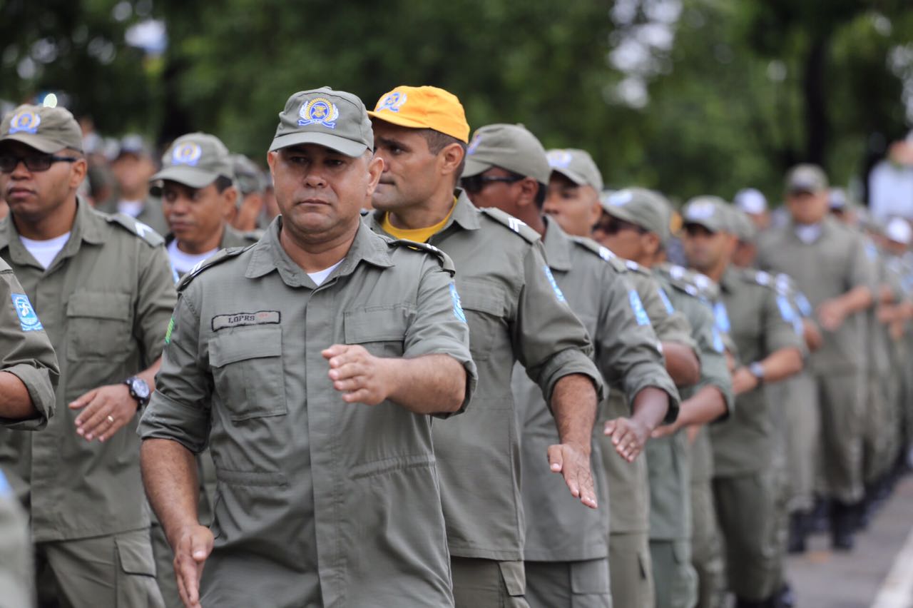 Formatura de policiais militares