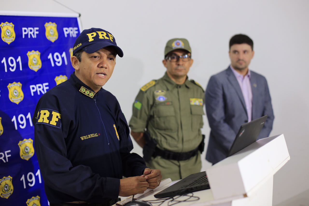 Coletiva de imprensa na PRF-PI