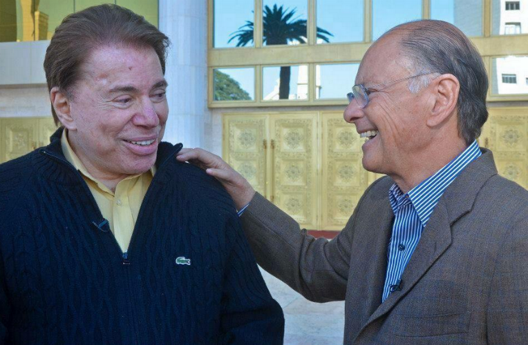 Silvio Santos, dono do SBT, e Edir Macedo, dono da Record