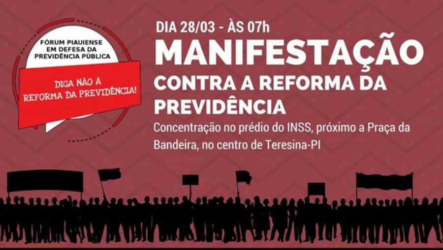 Manifestação contra a reforma da previdência 
