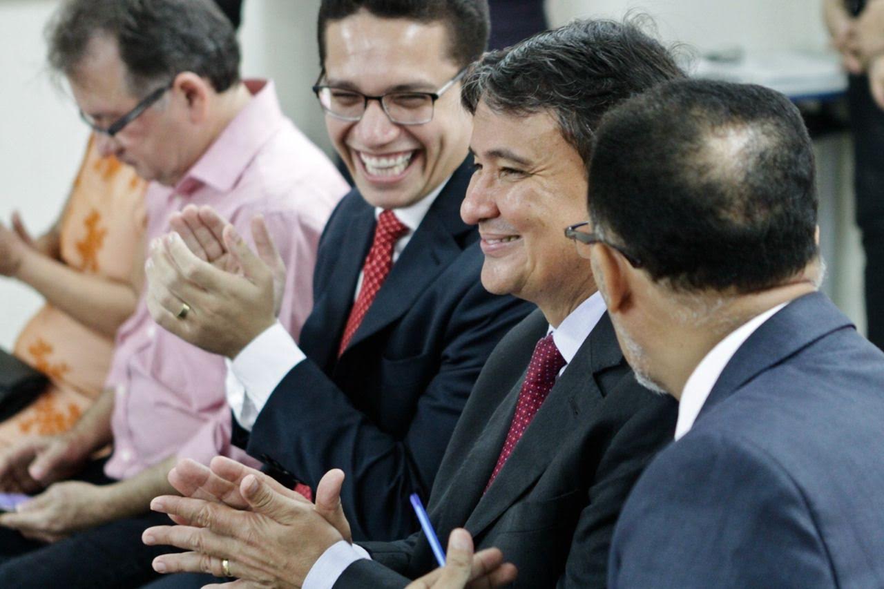 Wellington Dias com Jacinto Teles e Daniel Oliveira