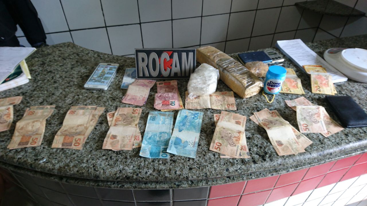 Objetos encontrados durante abordagem