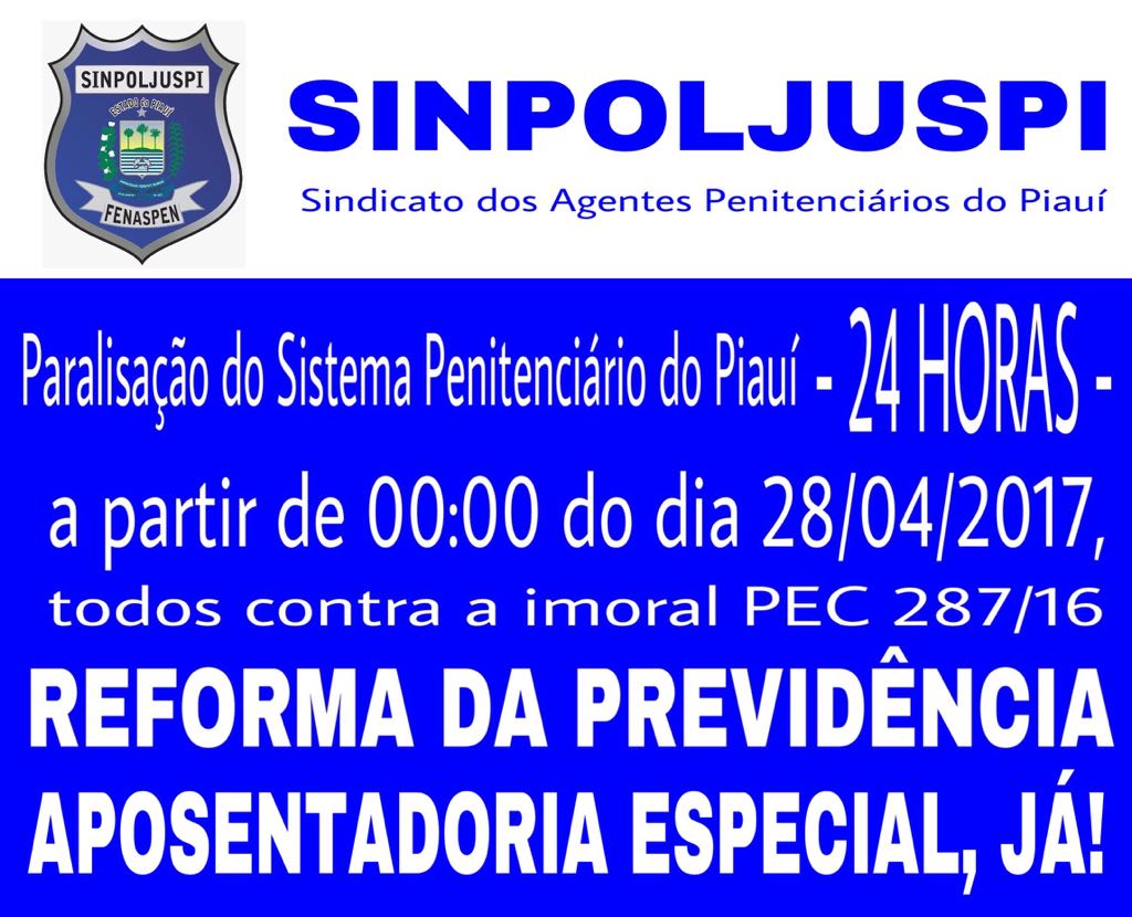 Fôlder da paralização dos agentes penitenciários 