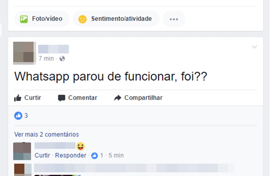 Usuários comentam assunto em rede social