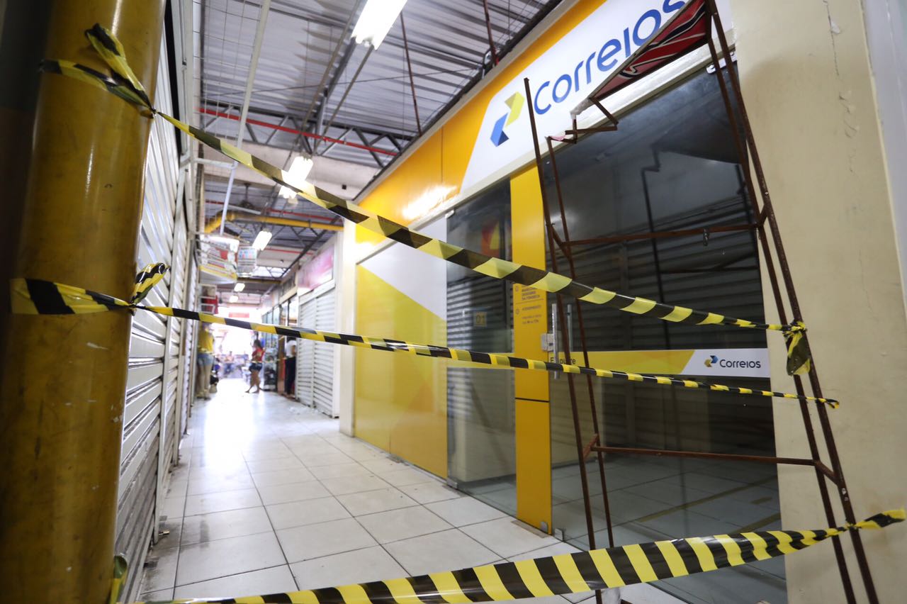 Agências dos Correios isolada pela polícia