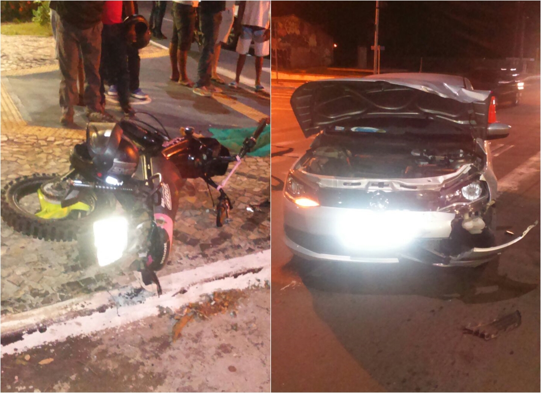 Colisão entre carro e moto deixa jovem morta em Teresina