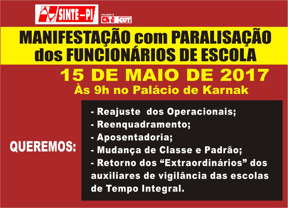 Paralisação dos trabalhadores da educação