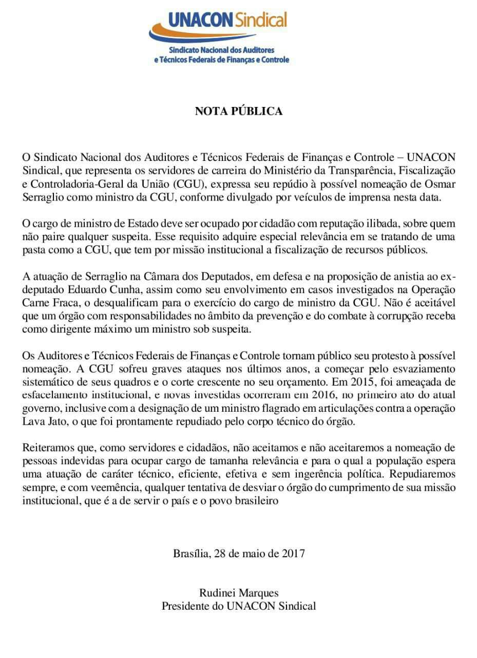 Nota de repúdio