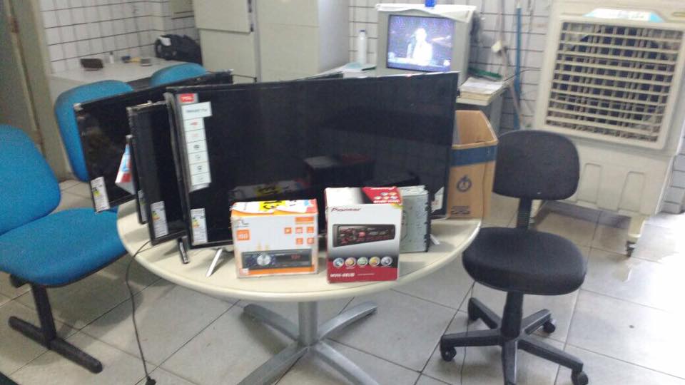 Parte do material recuperado