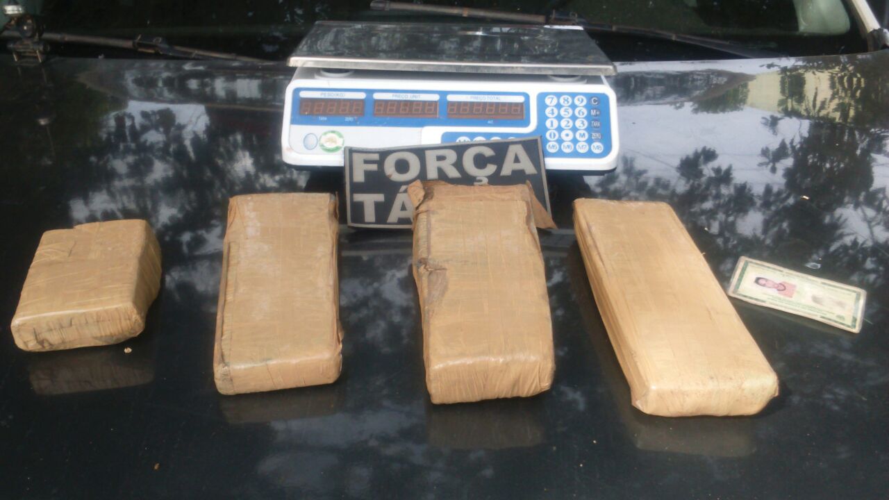 Material apreendido pela polícia