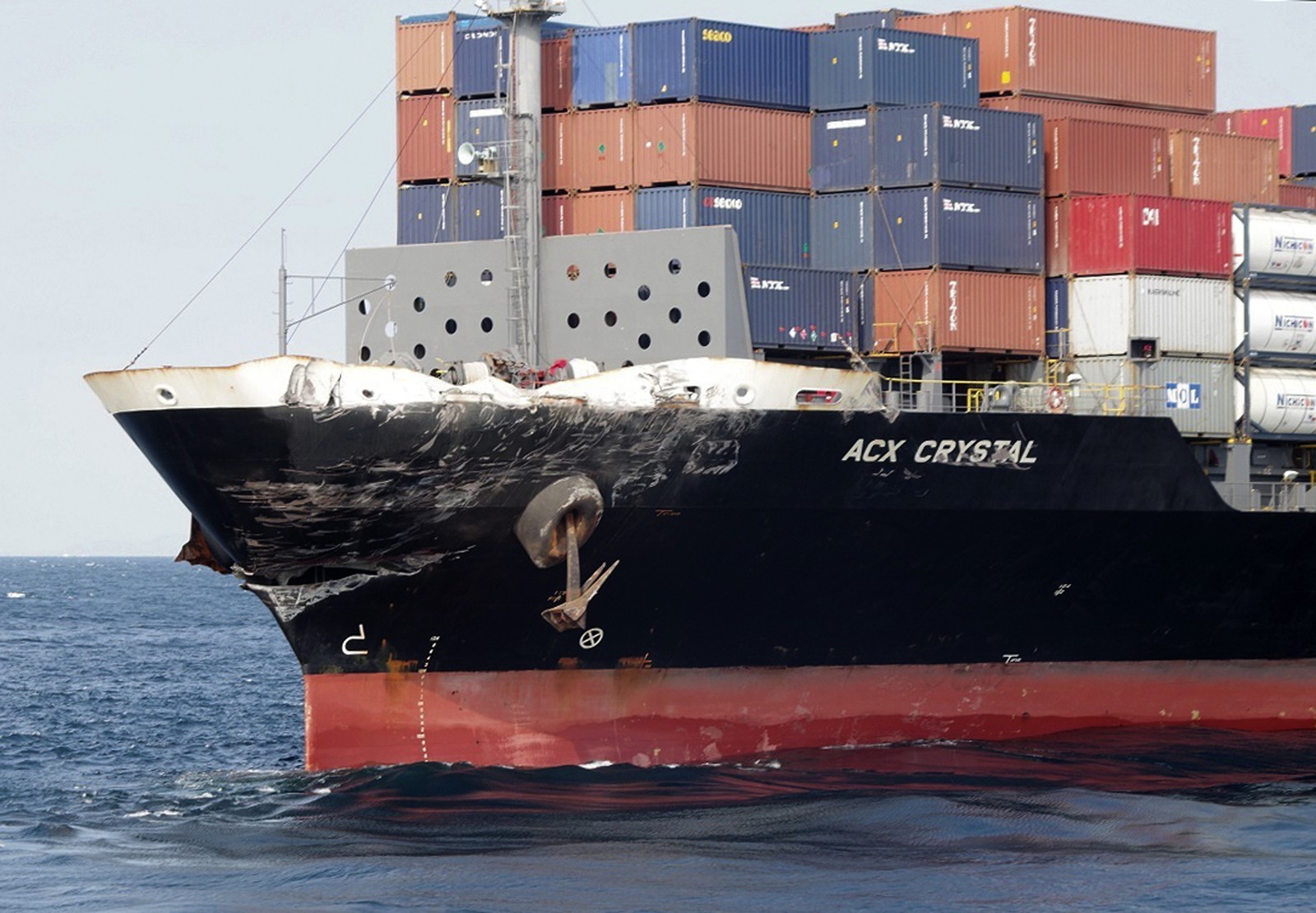 Navio envolvido no acidente