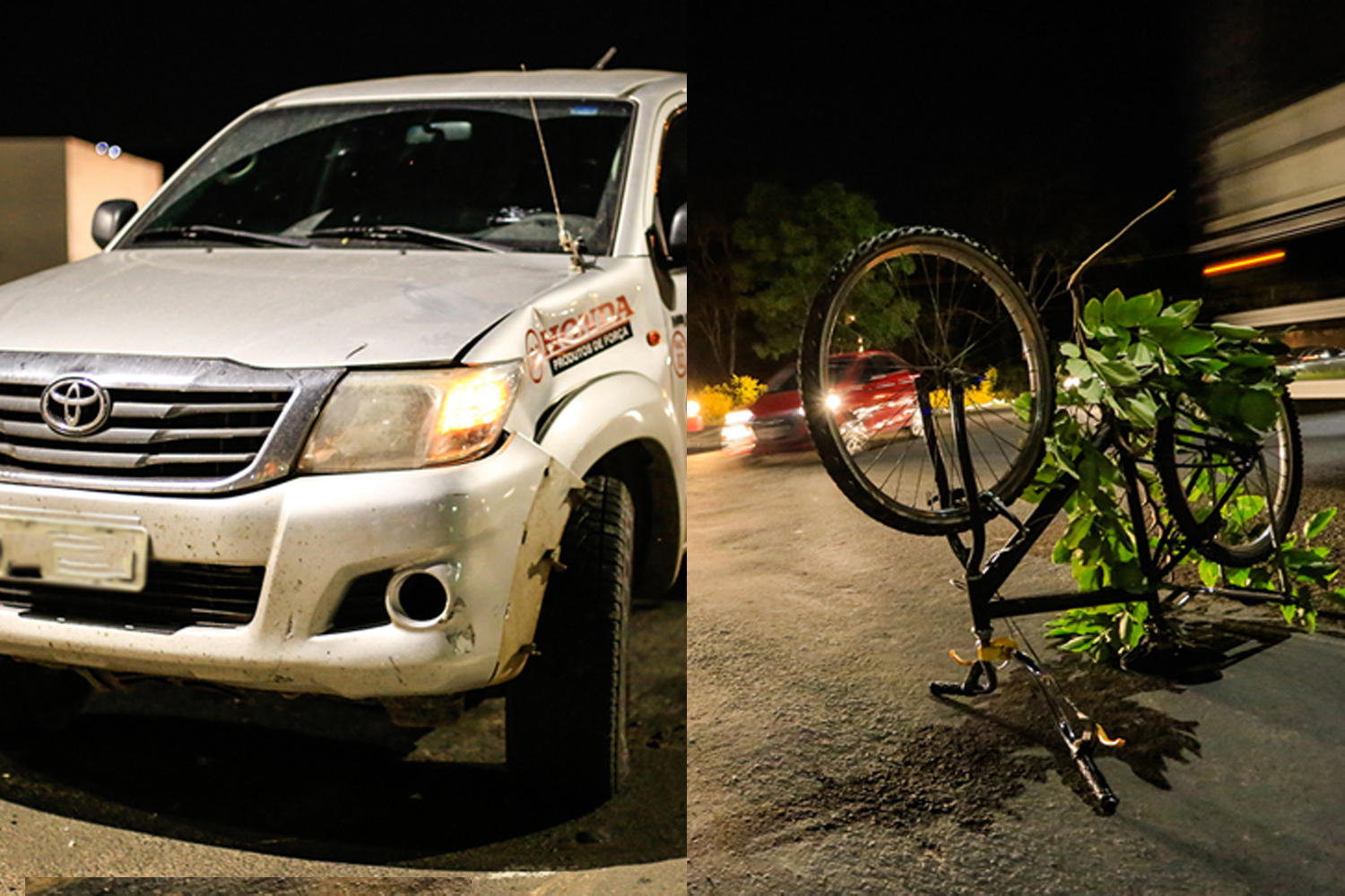Hilux e bicicleta