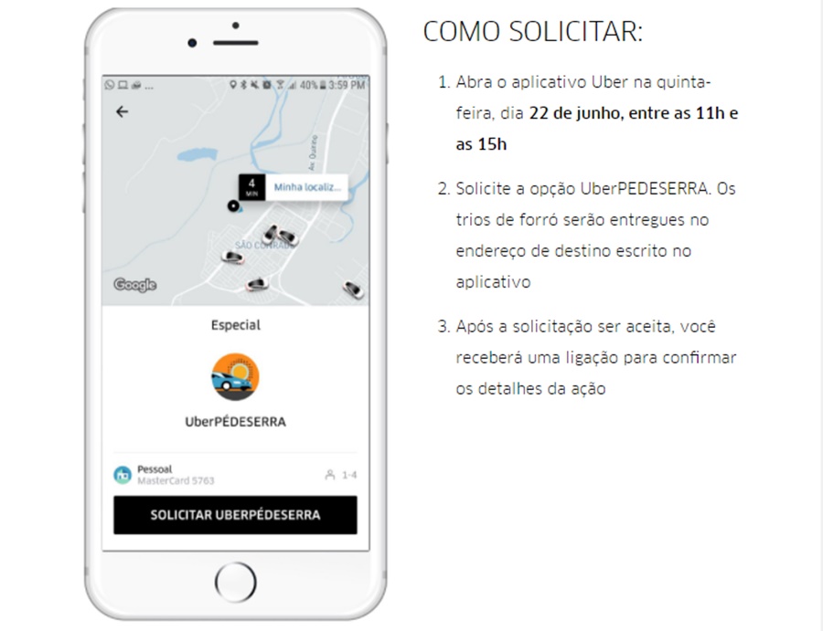 Uber pé-de-serra