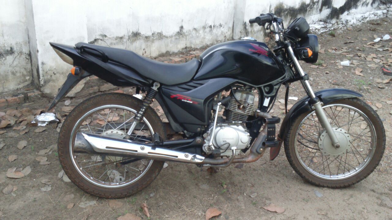 Motocicleta utilizada para realizar roubos na cidade