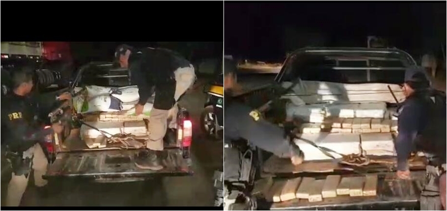 Droga apreendida pela PRF em Cristalândia