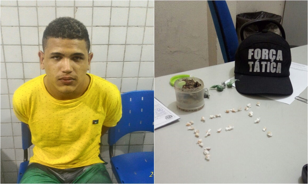 Kelson e a droga apreendida