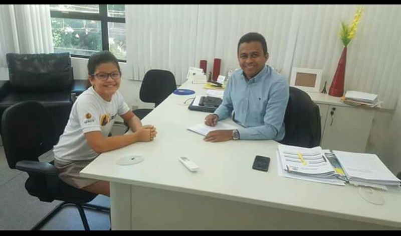 Francisco Costa com a filha