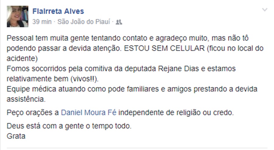 Publicação de Flalrreta Alves