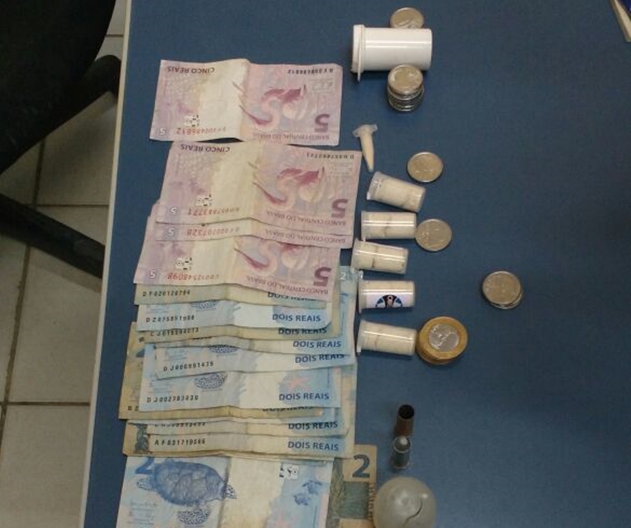 Material apreendido pela PM
