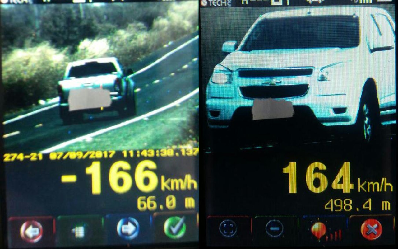 Veículos flagrados com excesso de velocidade