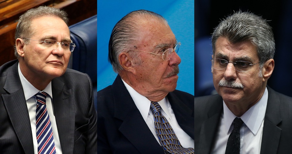 Renan Calheiros, José Sarney e Romero Jucá