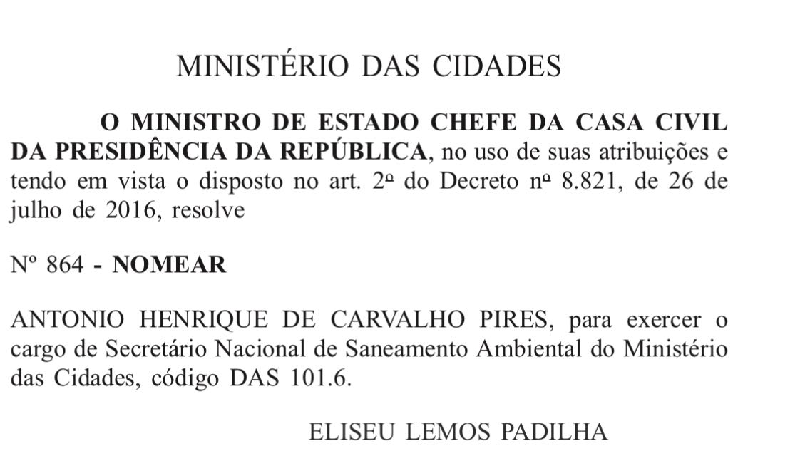 Publicação no Diário Oficial da União