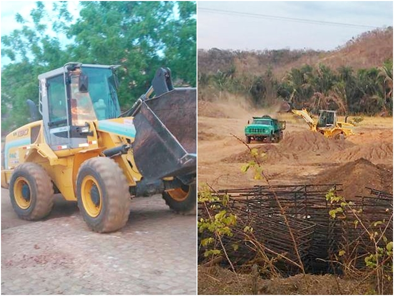 Máquina do PAC usada em propriedade privada