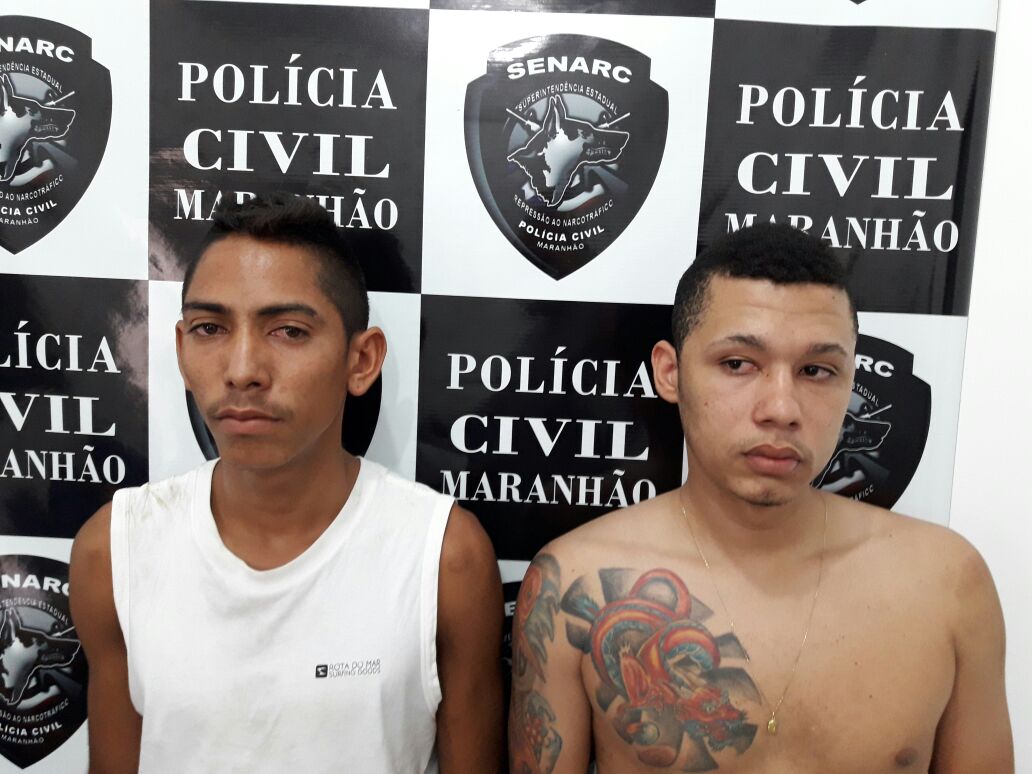 Homens presos por tráfico de drogas