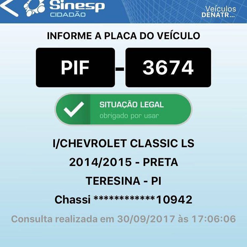 Dados do carro