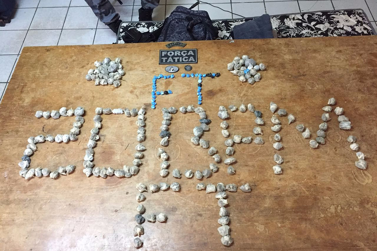 Drogas apreendidas em Paulistana